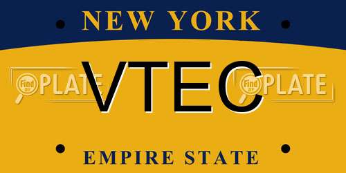 VTEC New York License Plate