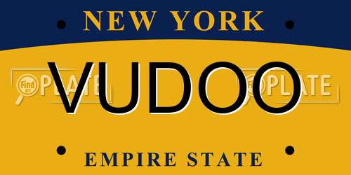 VUDOO New York License Plate