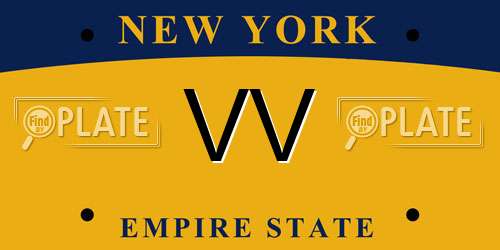 VV New York License Plate