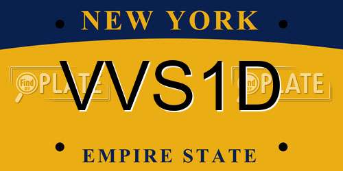 VVS1D New York License Plate