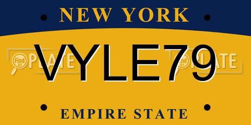 VYLE79 New York License Plate