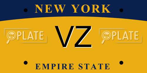VZ New York License Plate