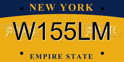 W155LM New York License Plate