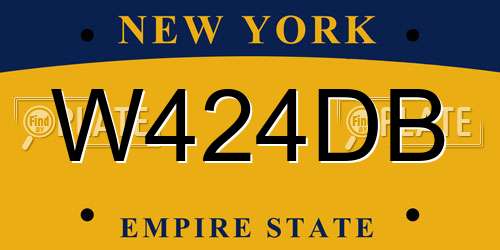 W424DB New York License Plate