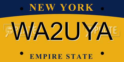 WA2UYA New York License Plate