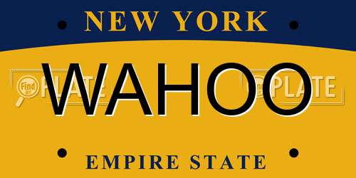 WAHOO New York License Plate