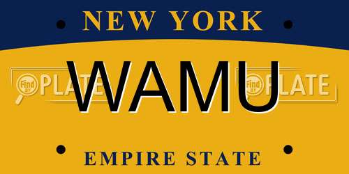 WAMU New York License Plate