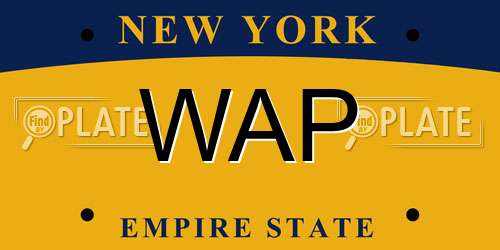 WAP New York License Plate