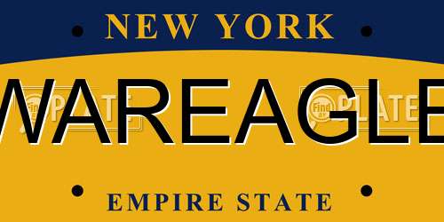 WAREAGLE New York License Plate