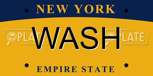 WASH New York License Plate
