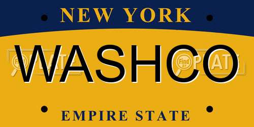 WASHCO New York License Plate