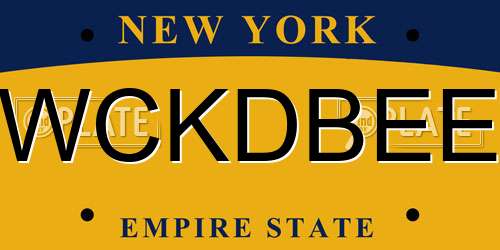 WCKDBEE New York License Plate