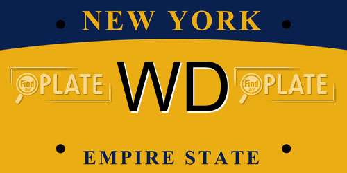 WD New York License Plate