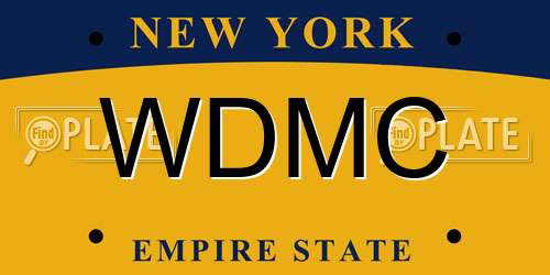 WDMC New York License Plate