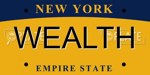 WEALTH New York License Plate