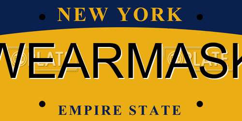 WEARMASK New York License Plate