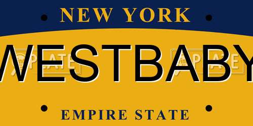WESTBABY New York License Plate