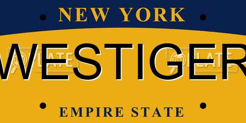 WESTIGER New York License Plate