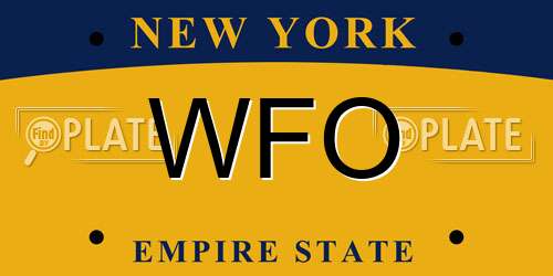 WFO New York License Plate