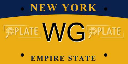 WG New York License Plate