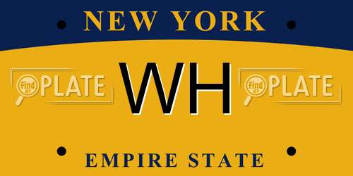 WH New York License Plate