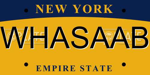 WHASAAB New York License Plate