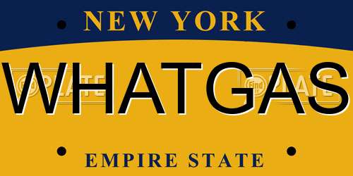 WHATGAS New York License Plate