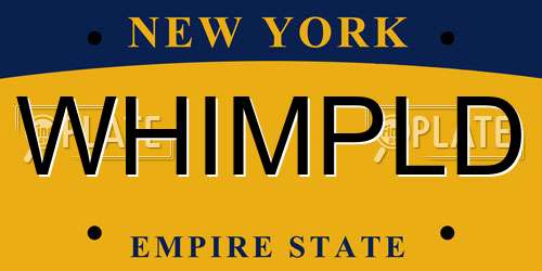 WHIMPLD New York License Plate