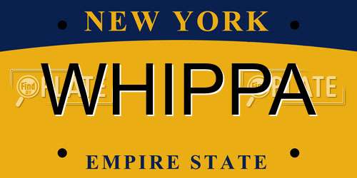 WHIPPA New York License Plate