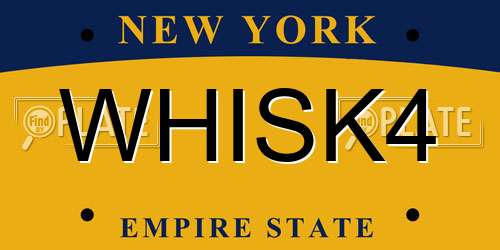 WHISK4 New York License Plate