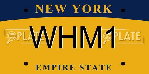 WHM1 New York License Plate