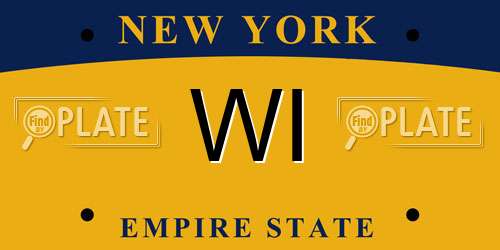 WI New York License Plate