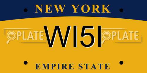 WI5I New York License Plate