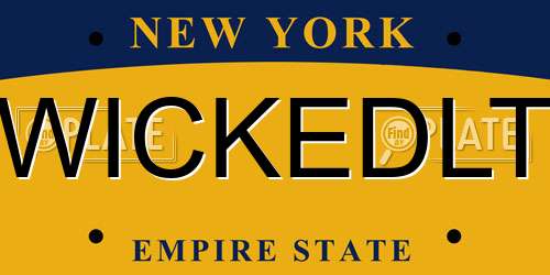WICKEDLT New York License Plate