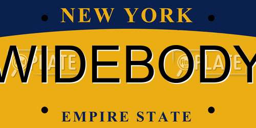 WIDEBODY New York License Plate