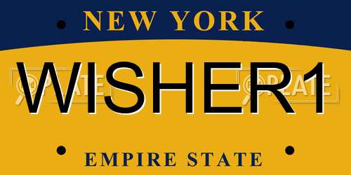WISHER1 New York License Plate