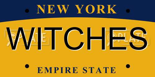 WITCHES New York License Plate