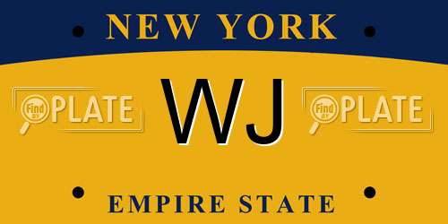 WJ New York License Plate