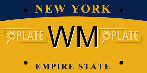 WM New York License Plate