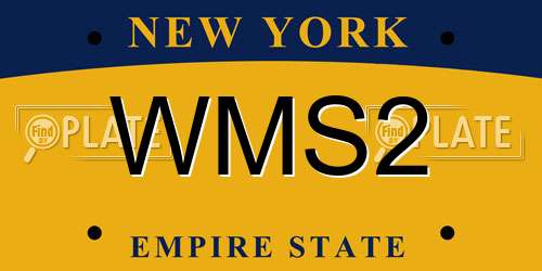WMS2 New York License Plate