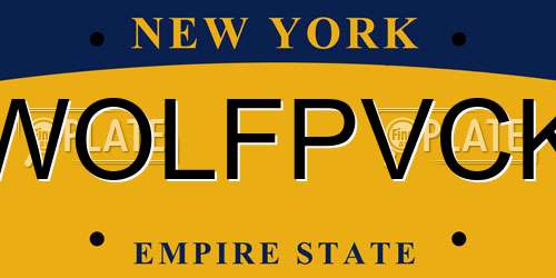 WOLFPVCK New York License Plate