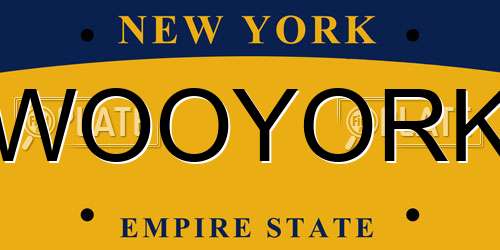 WOOYORK New York License Plate