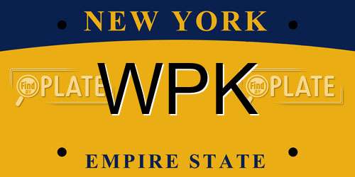 WPK New York License Plate