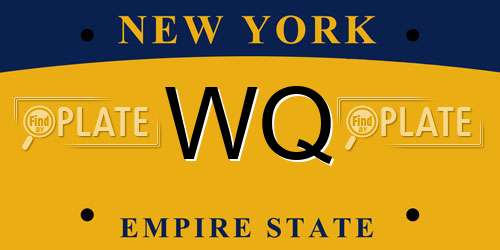 WQ New York License Plate