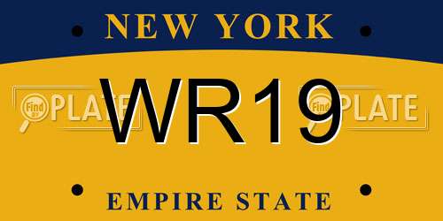 WR19 New York License Plate