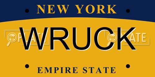 WRUCK New York License Plate