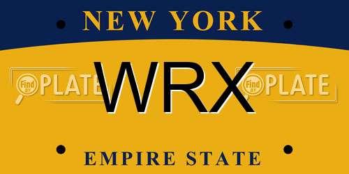 WRX New York License Plate