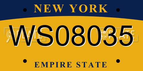 WS08035 New York License Plate