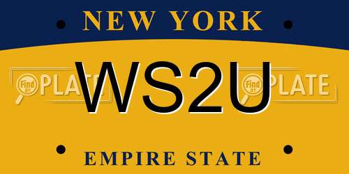 WS2U New York License Plate