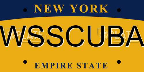 WSSCUBA New York License Plate